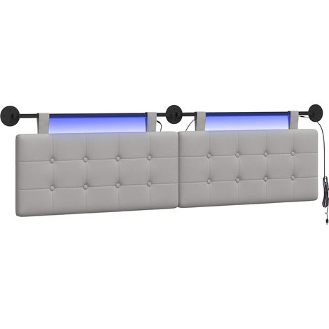 Maison Exclusive - Testiera sospesa Grigio Nuvola Tessuto (1/5)