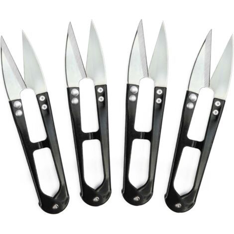 4x Ciseaux couture professionnels en acier inoxydable - Petits ciseaux universels pour couper le fil avec précision, pour le bricolage et pour l'entr