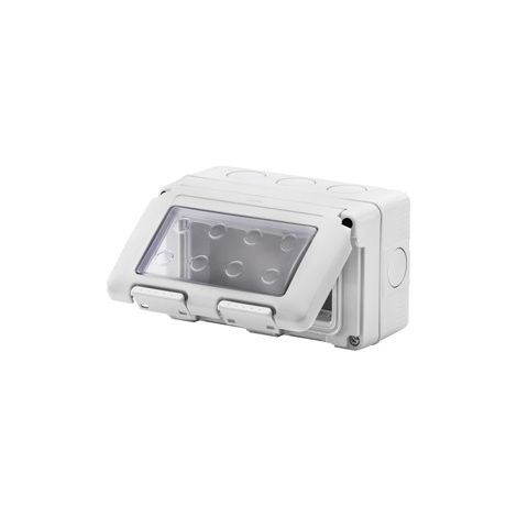 Contenitore orizzontale stagno 4 posti IP55 grigio ral 7035 GW27044