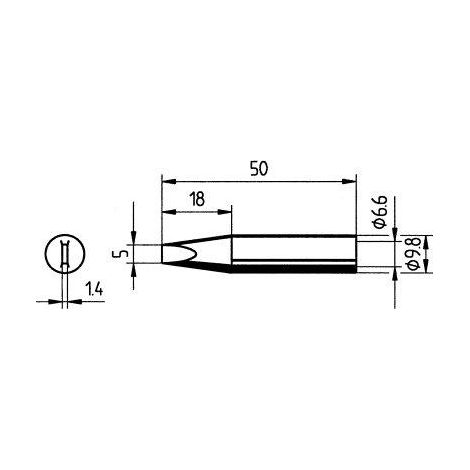 Ersa 0832VDLF Lötspitze Meißelform, gerade Spitzen-Größe 5 mm  Inhalt 1 St. (1/3)