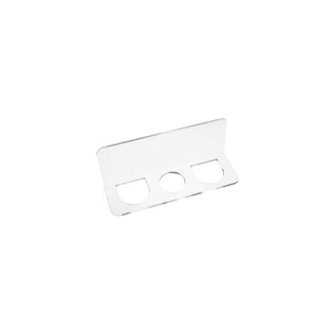 Set di 2 porta pettini da bagno, porta spazzole, contenitore per accessori per capelli, organizer a tre fori, supporto per accessori da bagno a parete - Crezuo (1/4)