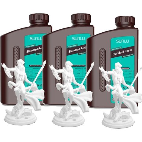 Resina per stampanti 3D, basso ritiro, alta precisione, bianco standard (1/2)