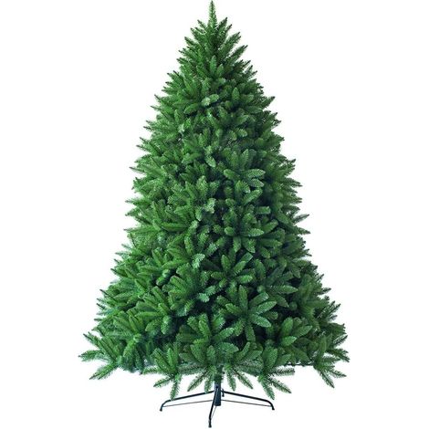 COSTWAY Árbol de Navidad Artificial 180cm con Agujas de PVC Soporte de Metal y Ramas de de PVC Decoración Verde (1/5)