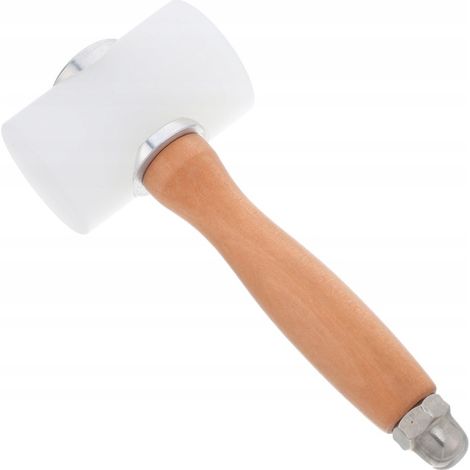 Martello leggero in cuoio con manico in legno, utilizzato per goffratura e intaglio. (1/5)
