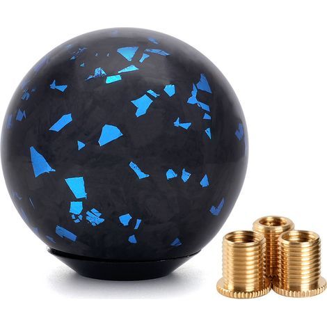 Pommeau de levier de vitesse en fibre de carbone forgée, pommeau de levier de vitesse pour transmission automatique - Bleu (1/4)