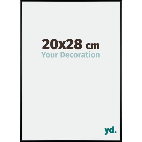 Your Decoration - 20x28 cm - Cadres Photos en Aluminium Avec Verre acrylique - Anti-Reflet - Excellente Qualité - Noir Brillant - Cadre Decoration Murale - Kent. (1/5)