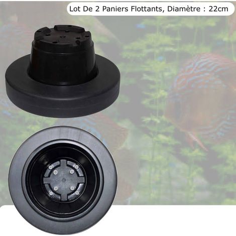 2 X Panier flottant 22 cm de diamètre pour plantes de bassins de jardin et étangs (1/5)