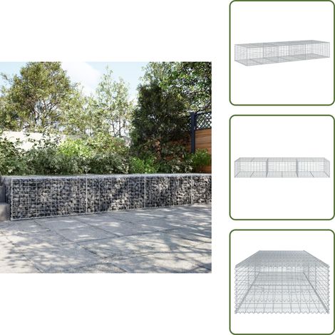 Panier gabion avec couvercle 300x100x50 cm fer galvanisé - Panier Gabion - Paniers Gabion - Mur En Gabion - Gabion (1/5)