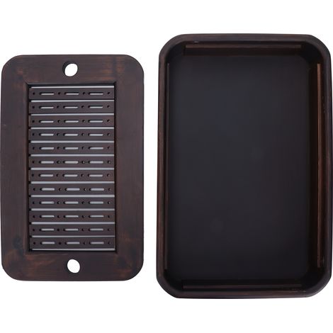Plateau de service en bambou pour cérémonie du thé, accessoire de rangement hôtelier et domestique (1/5)