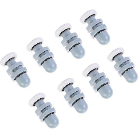8 rails de porte de douche en plastique durable avec roulements pour verre de salle de bain en pièces de rechange (20 mm) (1/4)