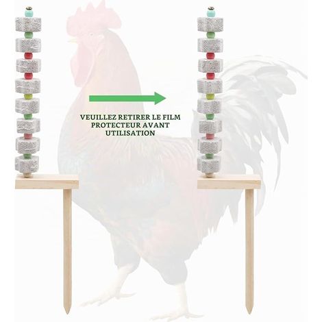 Chew Toy Set of Accessories for Chicken Cage Cockatiel Parakeet Parrot Rat Hamster Rabbit (1/4)