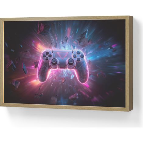 APLIQUE DE PARED Controlador - Neón - Explosión - Abstracto 60x40 cm