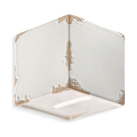 Applique Vintage Vague Vintage Ferro E Ceramica Bianco 1 Luce G9 (1/3)