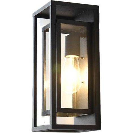 Applique murale LED industrielle, douille E27, noire, éclairage extérieur, éclairage extérieur, éclairage de jardin (1/5)