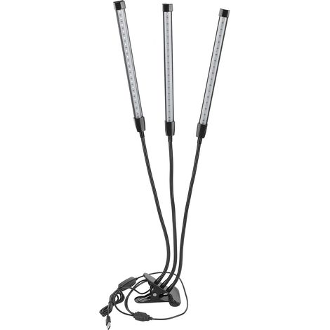 Lampe de culture LED 40 W à spectre complet, 3 têtes, avec minuterie marche/arrêt automatique, pour culture hydroponique en intérieur. (1/5)