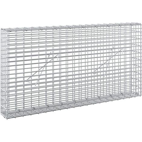 Gabion mit 5 mm Draht und 5x2,5 cm Maschen 100x10x50 cm vidaXL (1/5)