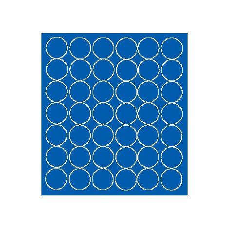 Pegatinas circulares de 3 cm, pegatinas circulares con puntos, 42 unidades, azul mate