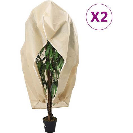 Wintervlies mit Reißverschluss 2 Stk. 70 g/m² 1,2x1,8 m