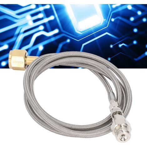 Adaptateur direct pour bouteille de CO2, adaptateur de remplissage pour bouteille de CO2, tuyau haute pression pour bouteille de CO2 vers machine à soda, connecteur direct CGA320 vers TR21-4 (1/5)