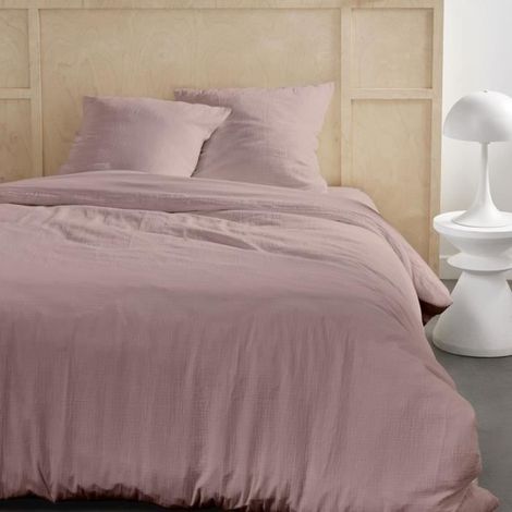 Bedding set - TODAY - 123667 - 2 people - 260x240cm - Plain cotton gauze - Sand rose