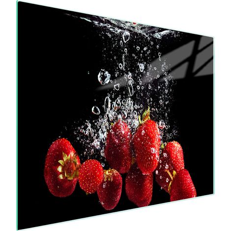 Glasschneidebrett 52x30 Erdbeeren (1/5)