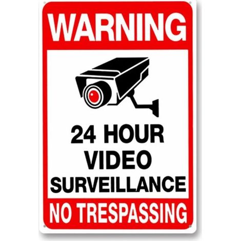 Tinplate Panneau de vidéosurveillance, avec trous de lune et coins arrondis, durabilité (1/5)