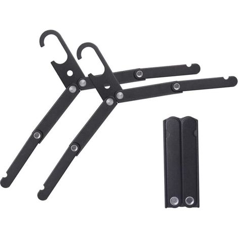 Cintres de voyage en métal robustes et pliables pour vêtements mouillés - Accessoires de voyage portables et peu encombrants (3, noirs)-DOU (1/4)