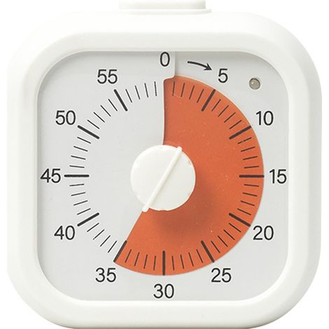Timer visuel numérique 60 min silencieux, mini minuteur cuisine/enfants, horloge pédagogique pour gestion du temps (1/2)