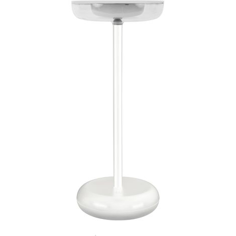 Pomer Sobremesa exterior en blanco con luz led blanco cálido 3000K