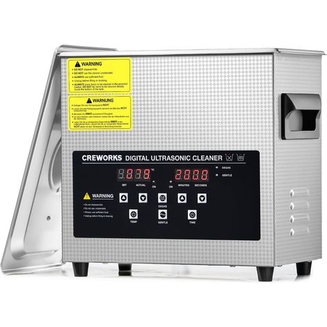 3L Nettoyeur à Ultrasons 120W avec Mode Dégazage et Mode Doux, Bac à Ultrasons en Acier Inoxydable Ultrasonic Cleaner, Chauffage 150W Minuterie 1-30 min (1/5)