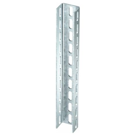 OBO Bettermann Montant en U perforé sur 3 côtés 70x50x2000 Acier galvanisé à chaud, 6340296