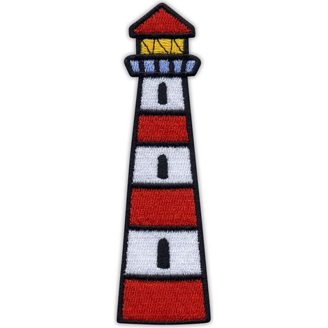 Leuchtturm-Aufnäher – zum Aufnähen – gestickter Aufnäher/Abzeichen/Emblem