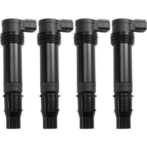 Bobine d'allumage pour moto (4 pièces) compatible avec Kawasaki ZX636 ZX6R ZXR9F ZX R9F 636 Ninja 05-16 F6T570