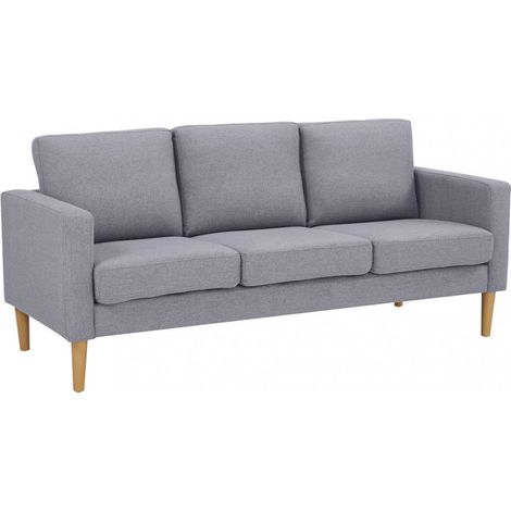 Divano 3 Posti Ramsey 180x73x82 h cm in Tessuto Grigio chiaro (1/5)