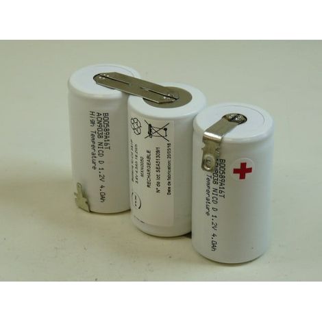NX - Batterie eclairage secours 3x D HT 3S1P ST1 3.6V 4Ah Cosse (1/3)