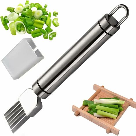 royaluxe - Couteau Oignons Verts Shred, Déchiqueteuse De Coupe D'Oignon, Trancheur à Oignons Verts, Oignons Verts Déchiqueteur, Couteau Oignons Verts Déchiqueteur, Pour Fruits Et Légumes De Cuisine 17 (1/5)