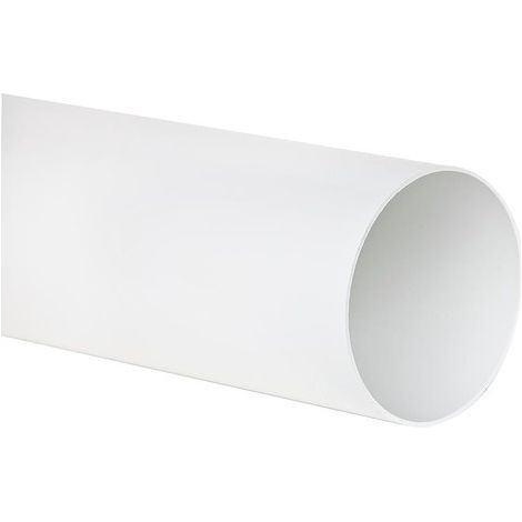 Tube rond DN 150, 1 m, blanc avec manchon (1/3)