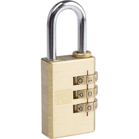 Cadenas à combinaison RS PRO en Laiton, Ø anse 5mm ( Prix pour 1 )