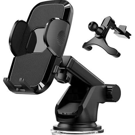 Support de téléphone de voiture, support de ventouse et de sortie d'air triangulaire, support de téléphone de tableau de bord de pare-brise de voiture (1/5)