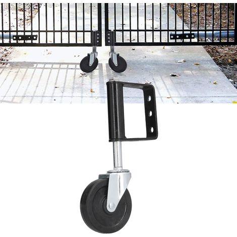 Roue tubulaire en caoutchouc de 10 cm (4 pouces) avec ressort, roulette pour porte, accessoire de porte, roulette pour portail domestique et industriel, surface irrégulière 100 x 25 mm (1/5)