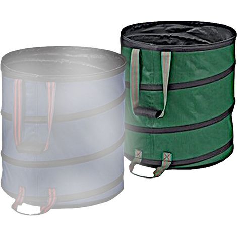 Pop-Up Garten-Abfallbehälter 85 Liter Laubsammler Gartenbehälter Abfallbehälter - grün