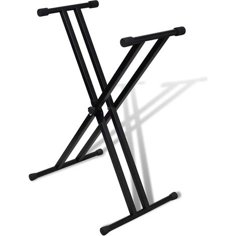 vidaXL Support de clavier réglable double barre en X (1/4)