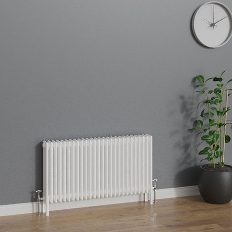 WarmeHaus Traditional Radiator 600x1190mm White 4 Column Heater (1/5)