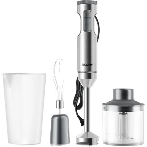 Mixeur plongeant, fonctionnalité 4-en-1, performance puissante, GRIS (1/2)