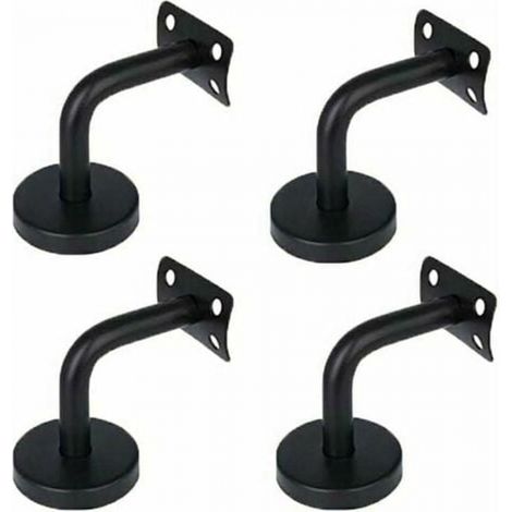 Juego de 4 soportes de pasamanos de acero inoxidable YMYNY, diseñados para soportar pasamanos montados en la pared en pasillos, escaleras y lofts interiores. (1/4)
