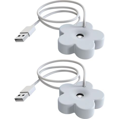 CCYKXA Kleiner, tragbarer USB-Luftbefeuchter mit 8-Stunden-Timer und Blumenfunktion für Büro und Schlafzimmer, aus ABS-Material.
