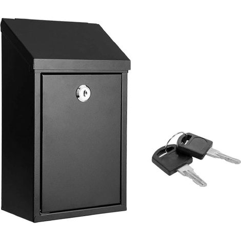 Boîte à dons en métal - Boîte à suggestions avec fente et serrure - Boîte de dépôt pour espèces - Urne pour commentaires et bulletins de vote (1/5)