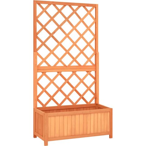 Fioriera a traliccio marrone 70 x 30 x 135 cm legno di abete 020000879