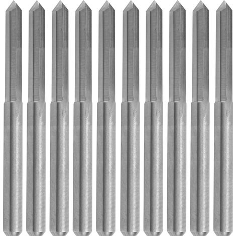 10 fraises à bois CNC de 3,175 mm en acier tungstène, pour gravure et fraisage, angle de 90° x 0,1 mm