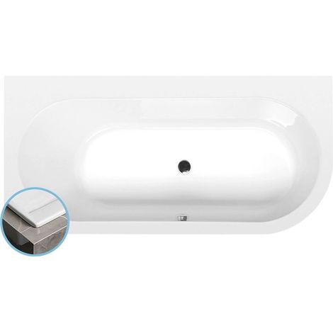 ASTRA L SLIM Baignoire asymétrique 165x80x48cm, blanc (1/4)